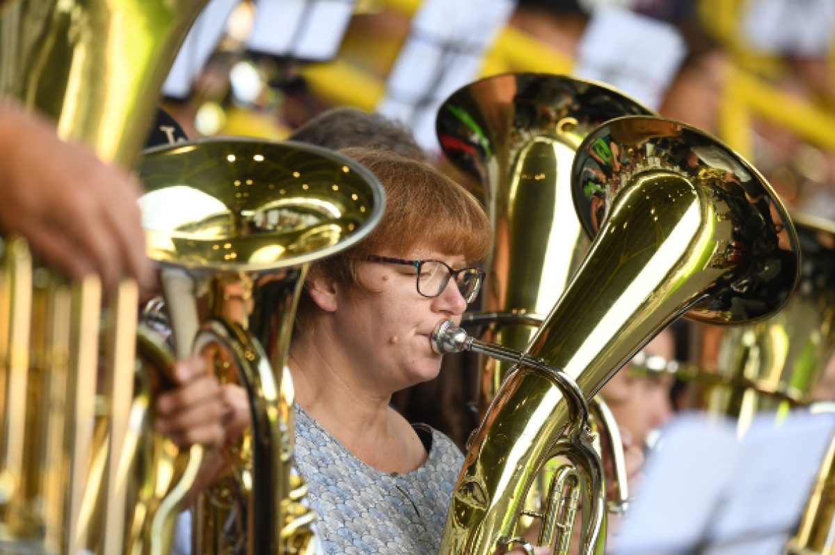 Bläser:innen beim Schlussgottesdienst - Kirchentag in Dortmund 2019 (Foto: Kirchentag/Dirk Purz)